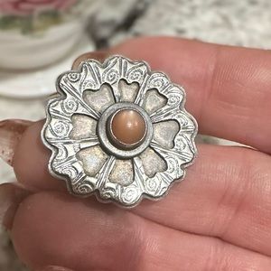 Rosy revolver size 6.5 handmade artisan sterling silver ring.